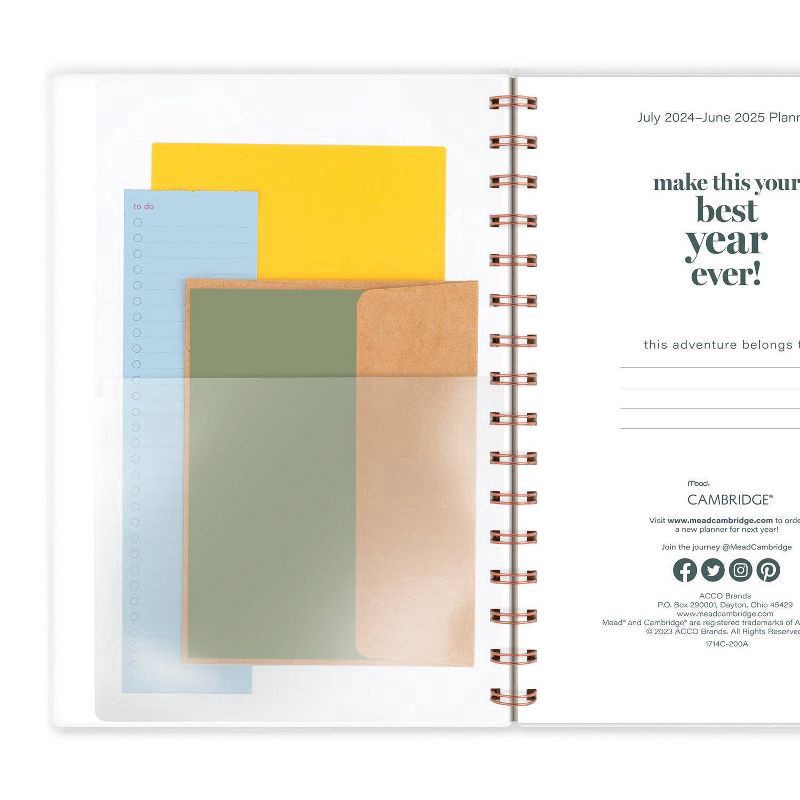 slide 2 of 11, Cambridge 2024-25 Weekly/Monthly Planner 8.5"x6.375" Frosted Haven, 1 ct