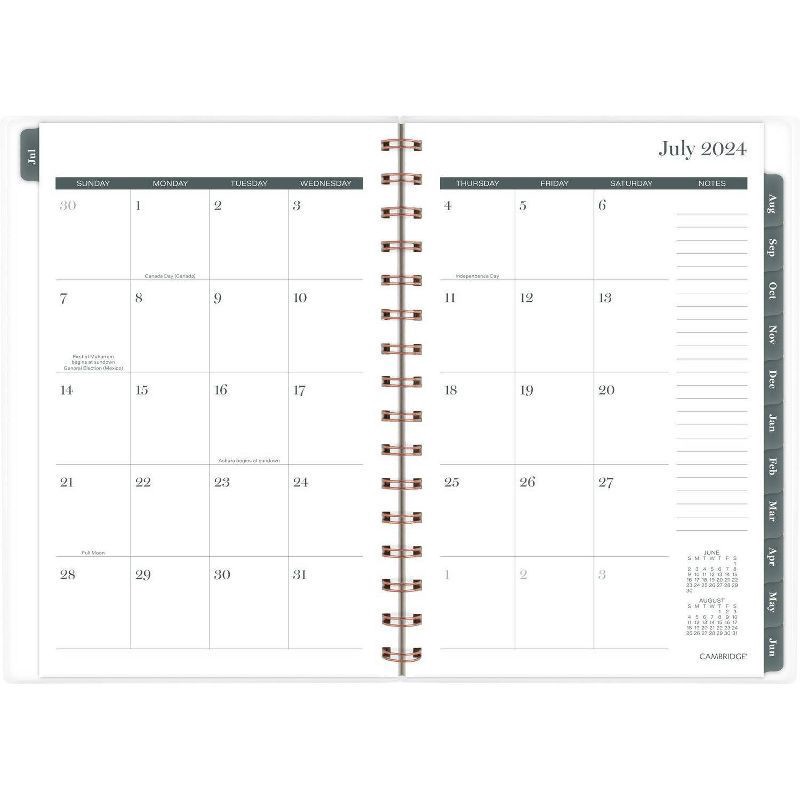 slide 4 of 11, Cambridge 2024-25 Weekly/Monthly Planner 8.5"x6.375" Frosted Haven, 1 ct