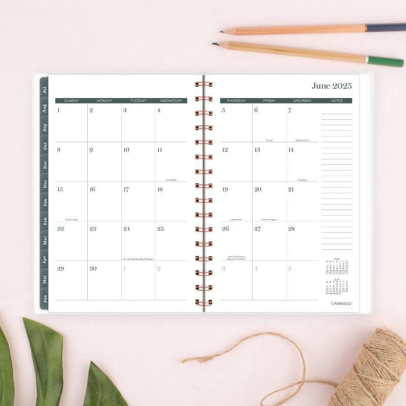 slide 10 of 11, Cambridge 2024-25 Weekly/Monthly Planner 8.5"x6.375" Frosted Haven, 1 ct