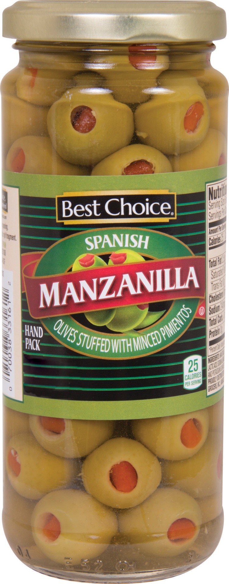 slide 1 of 1, Best Choice Placed Stuffed Manzanilla Olives, 7.5 oz