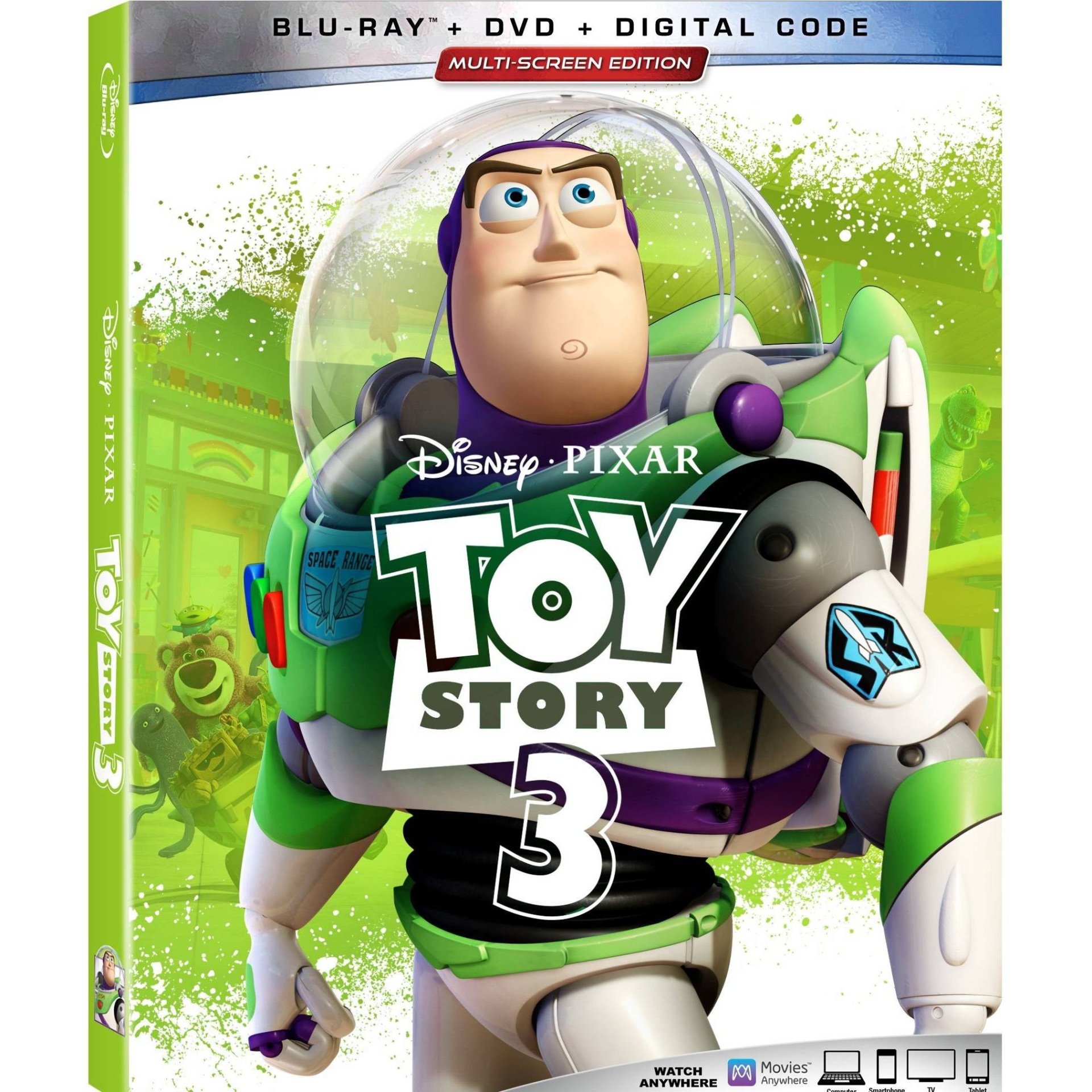 slide 1 of 1, Toy Story 3 Multiscreen Edition Blu-Ray + DVD + Digital, 3 ct