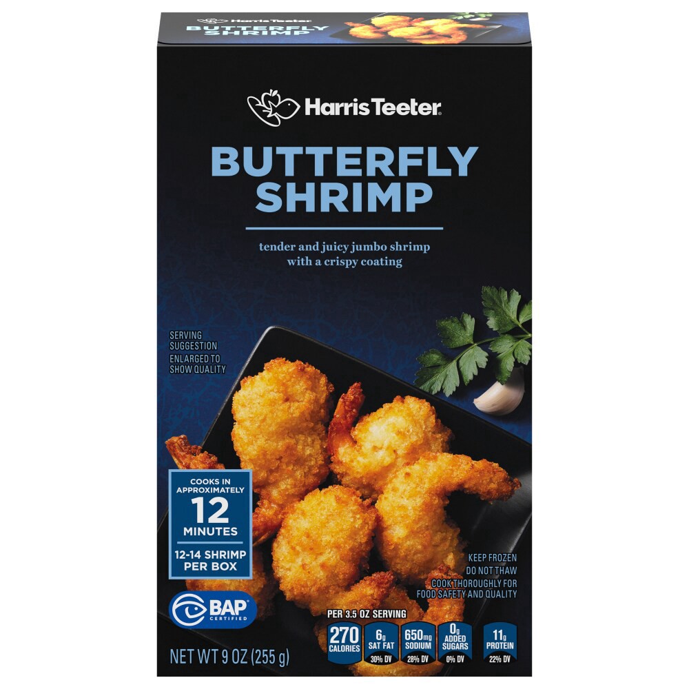 slide 1 of 4, Harris Teeter® Butterfly Shrimp, 9 oz