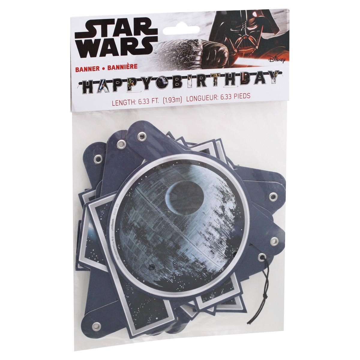 slide 8 of 11, Unique 6.33 Feet Star Wars Happy Birthday Banner 1 ea, 6.5 ft