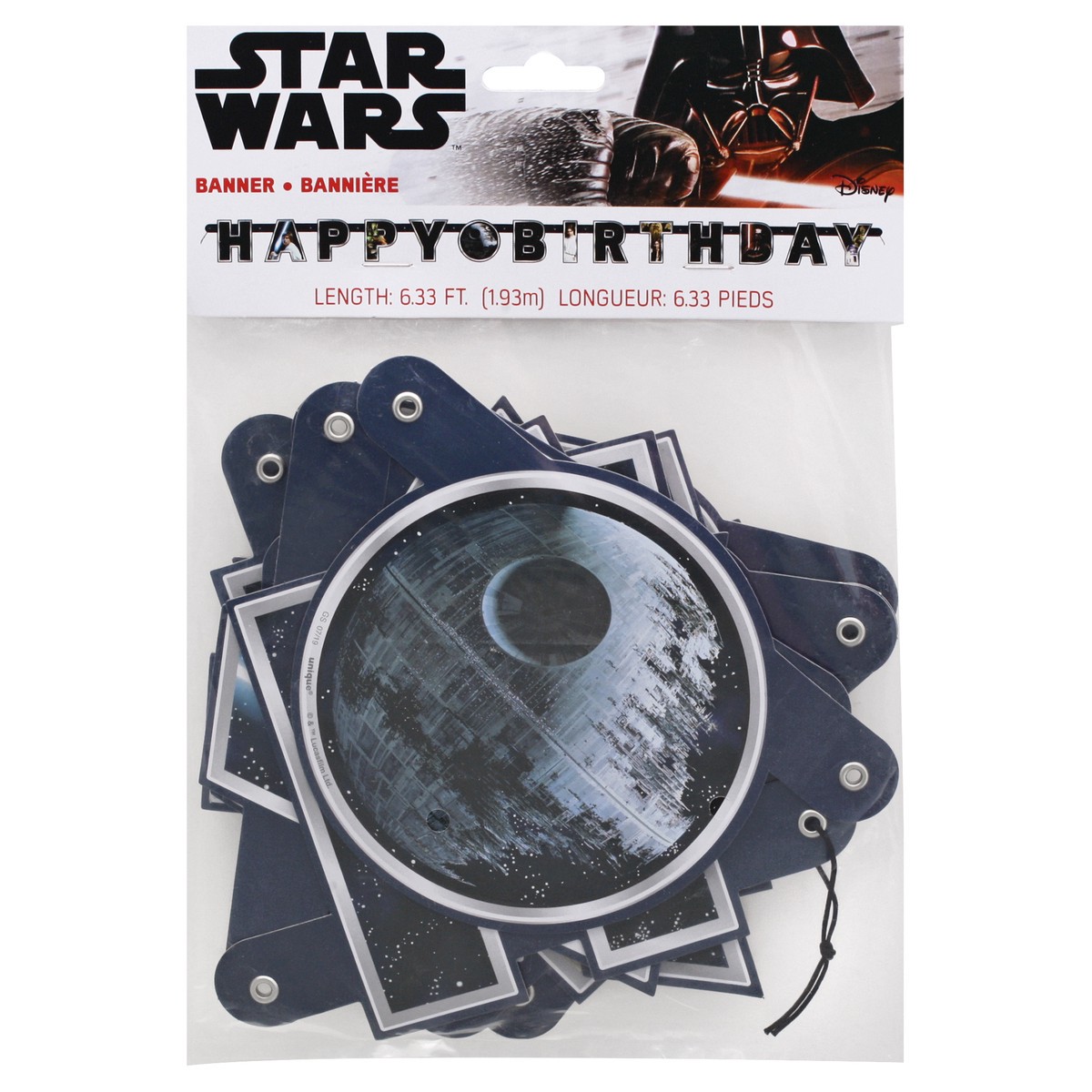 slide 5 of 11, Unique 6.33 Feet Star Wars Happy Birthday Banner 1 ea, 6.5 ft