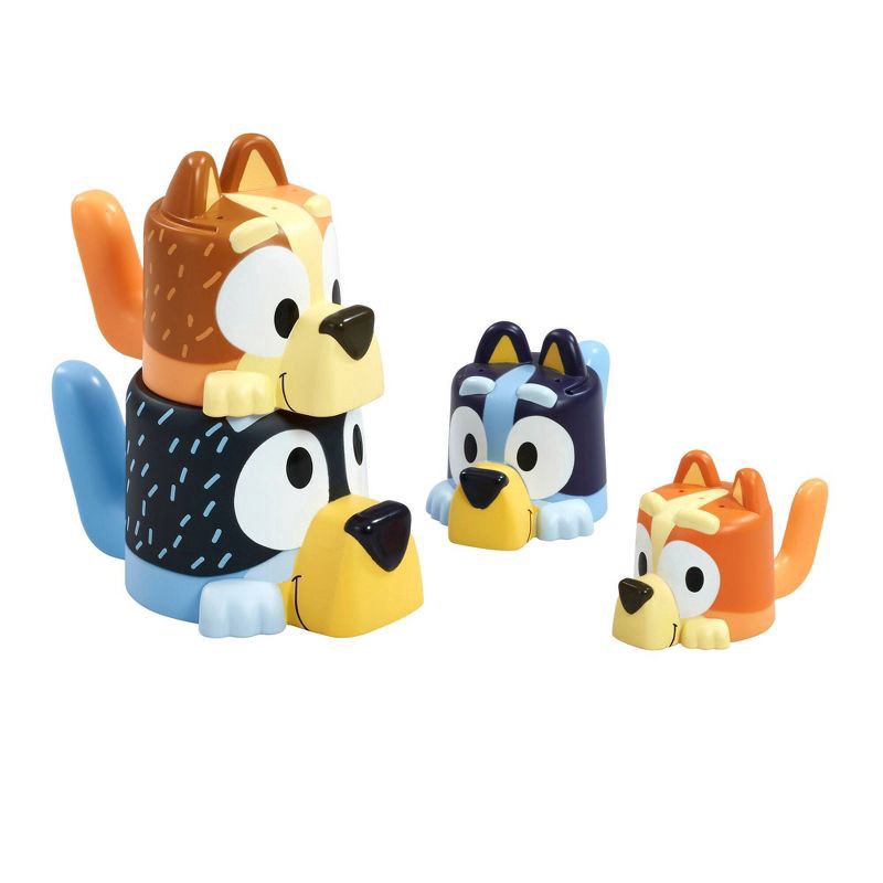 slide 1 of 9, Tomy Bluey Family Pourers - Nesting, Stacking Cups Bath Toy, 1 ct