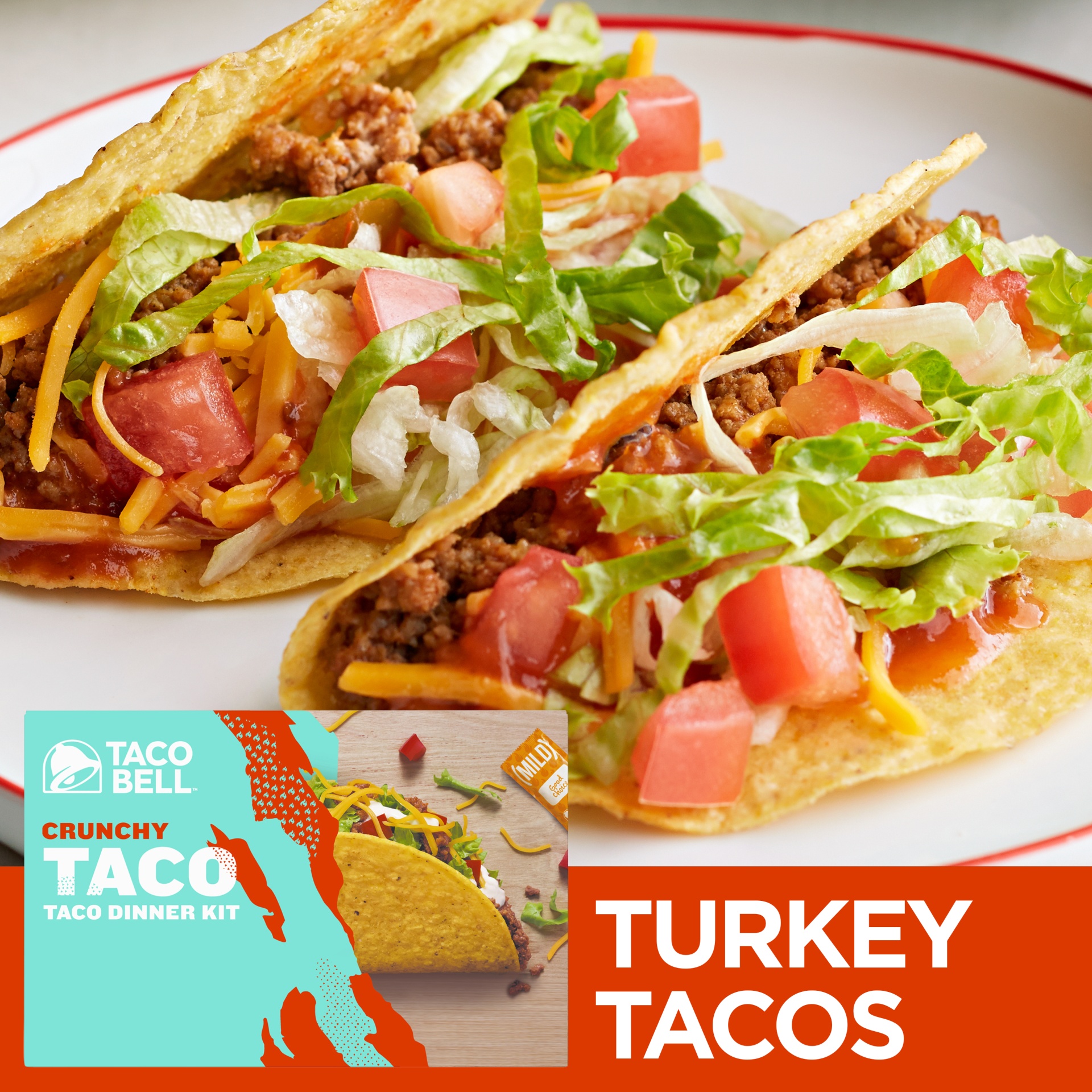slide 6 of 11, Taco Bell Crunchy Taco Dinner Kit with 12 Crunchy Taco Shells, Taco Bell Mild Sauce & Seasoning, 8.85 oz