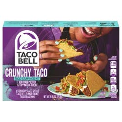 Taco Bell Crunchy Taco Cravings Kit with 12 Crunchy Taco Shells, Taco Bell Mild Sauce & Seasoning, 8.85 oz Box