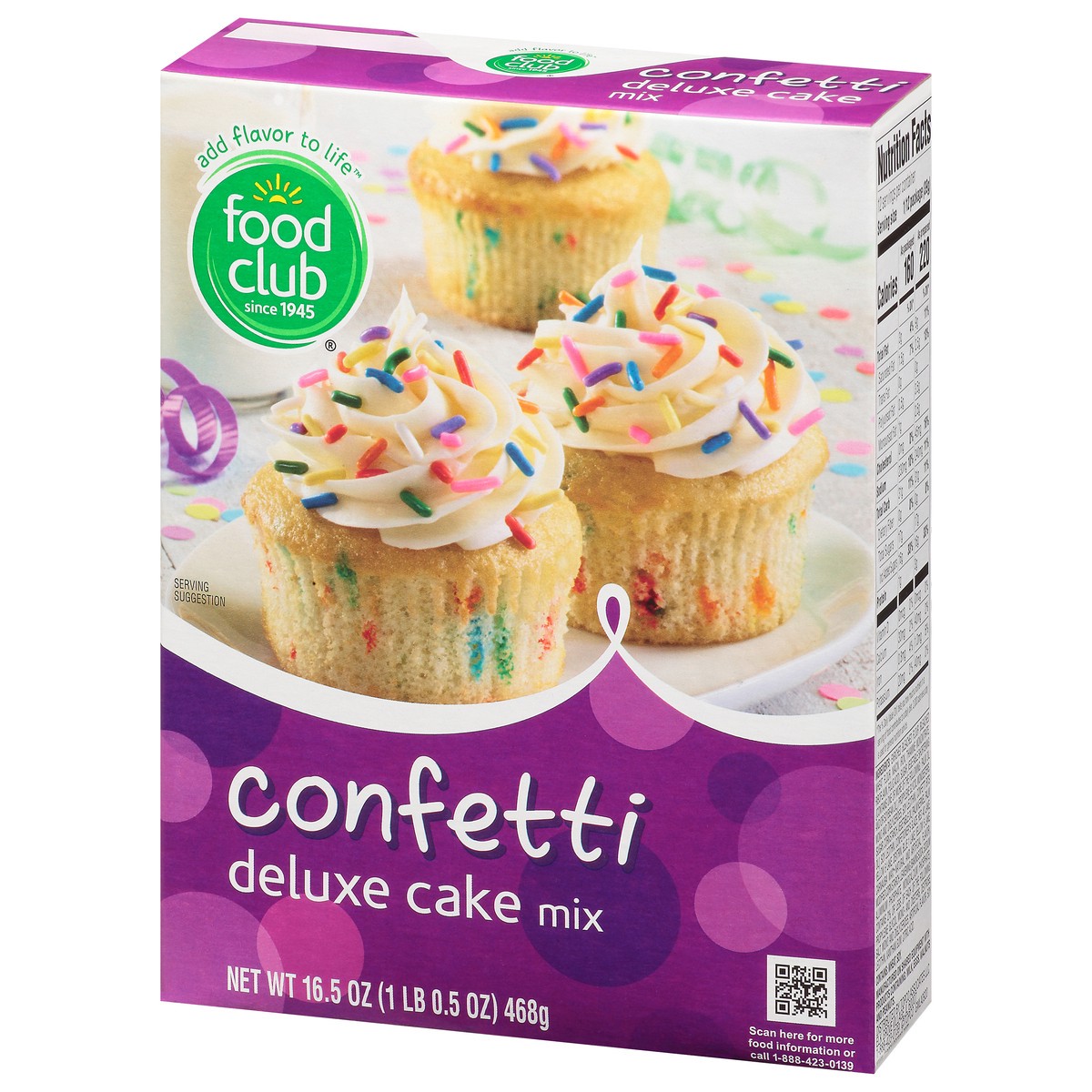 slide 3 of 11, Food Club Confetti Deluxe Cake Mix, 16.5 oz