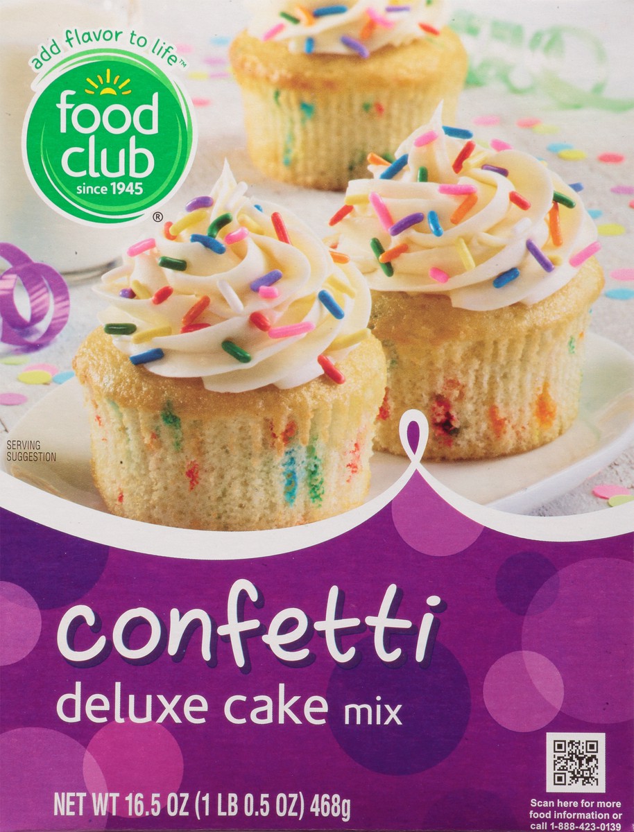 slide 4 of 11, Food Club Confetti Deluxe Cake Mix, 16.5 oz