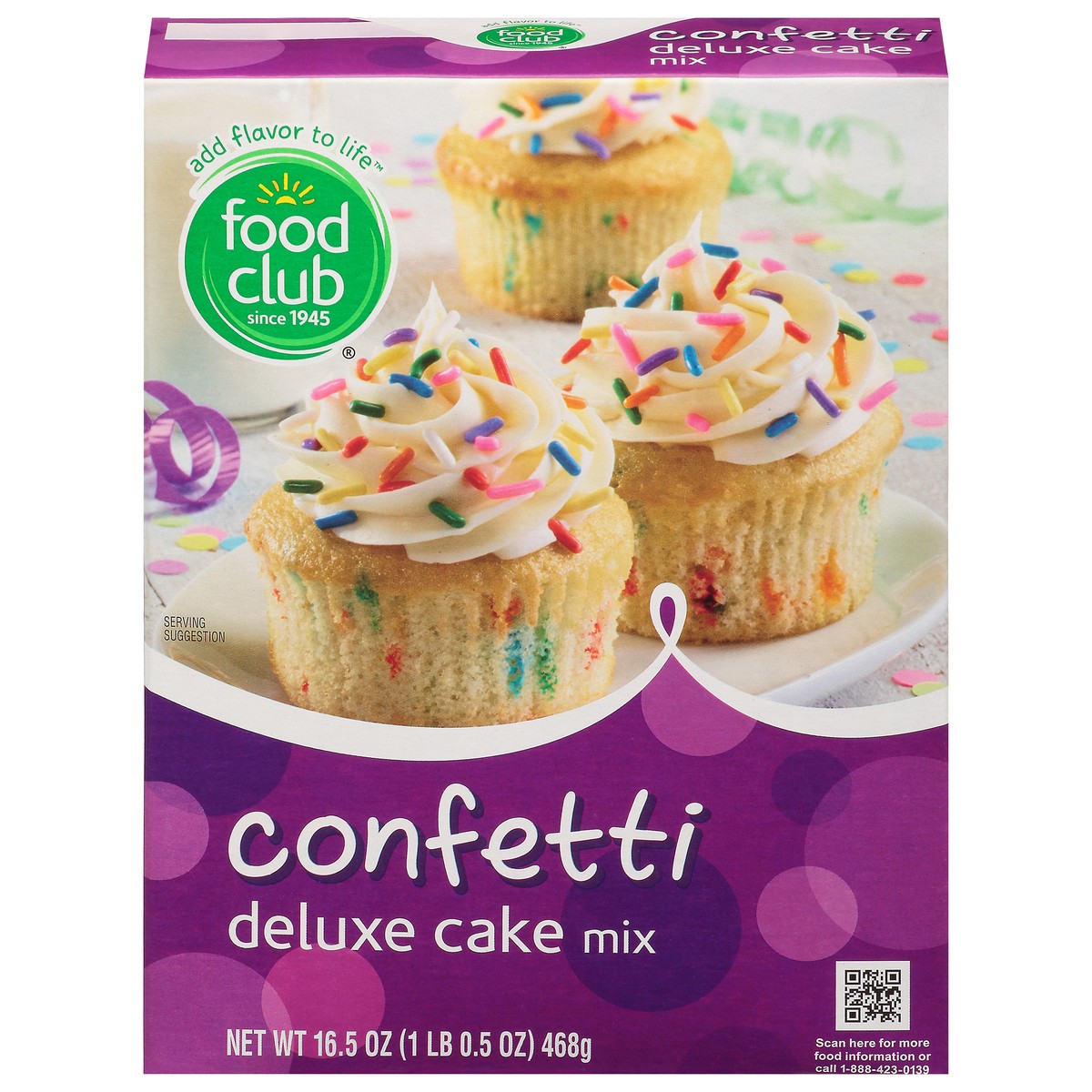 slide 10 of 11, Food Club Confetti Deluxe Cake Mix, 16.5 oz