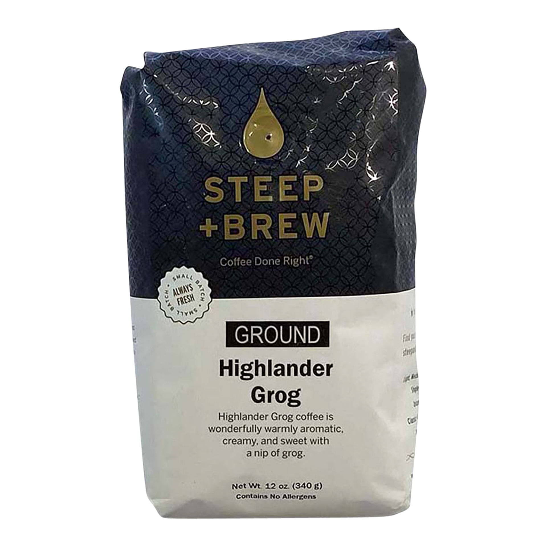 slide 1 of 1, Steep & Brew Ground Coffee Highlander Grog, 12 oz