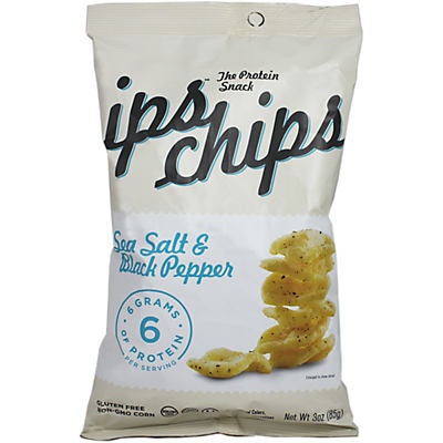 slide 1 of 1, IPS Chips Sea Salt Black Pepper Protein Chips, 3 oz