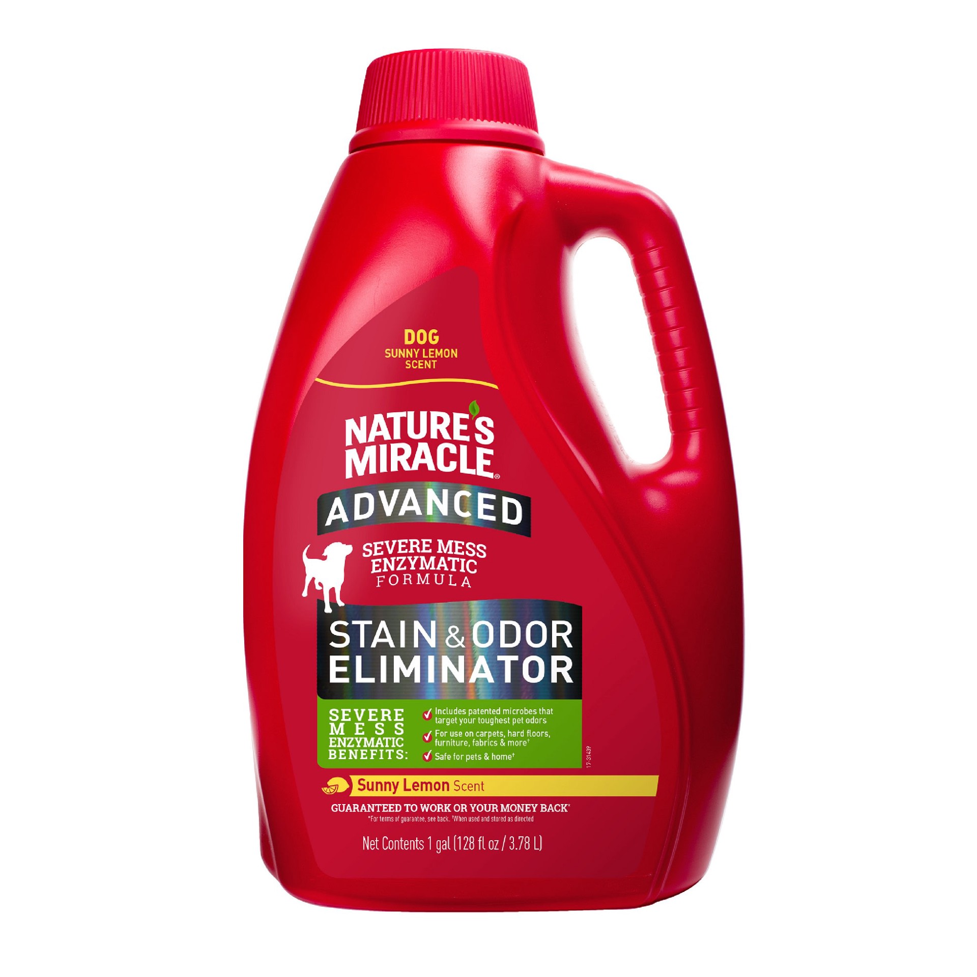 slide 1 of 1, Nature's Miracle Advanced Stain & Odor Removers Sunny Lemon Scent, 1 gal