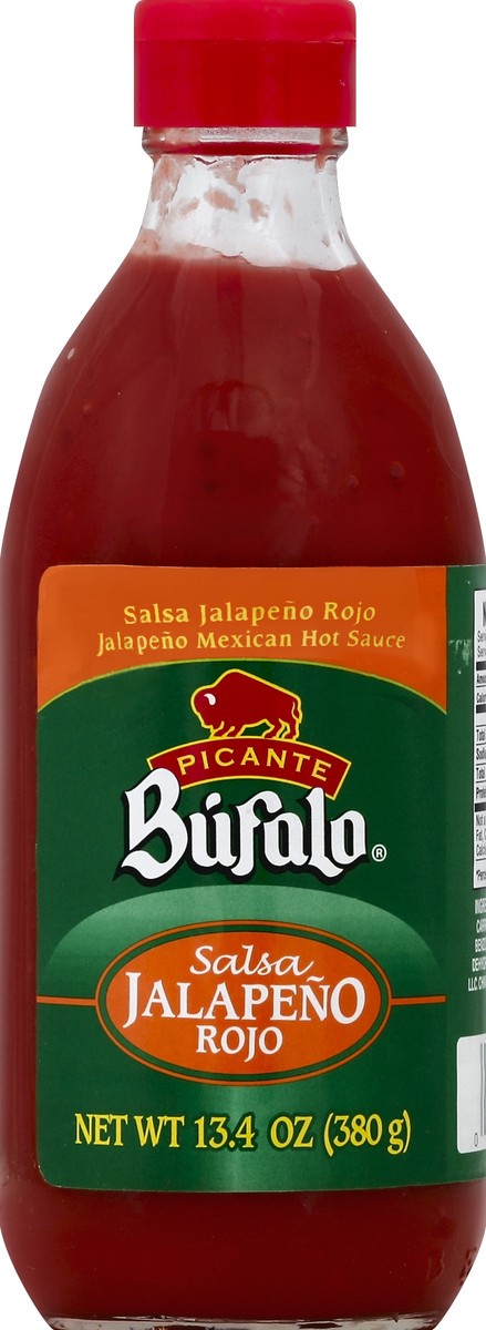 slide 2 of 2, Búfalo Hot Sauce, Mexican, Picante, Jalapeno, 13.4 oz