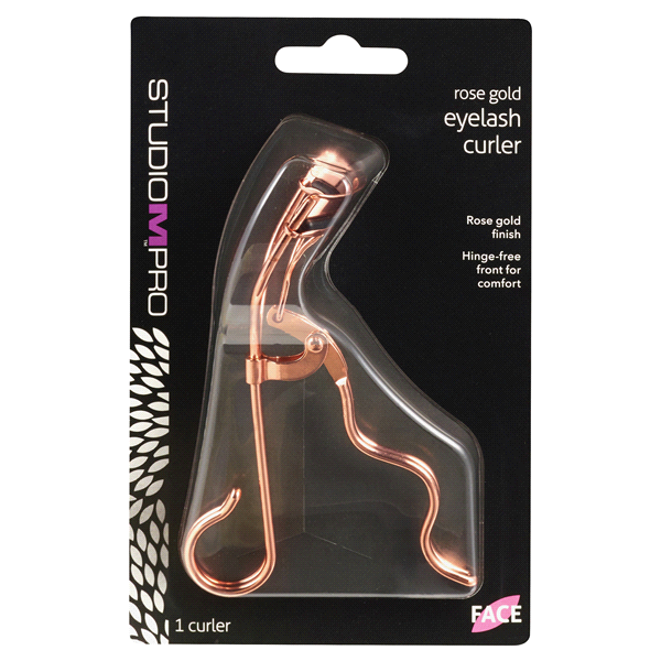 slide 1 of 1, Studio M Pro Rose Gold Ergo Eyelash Curler, 1 ct