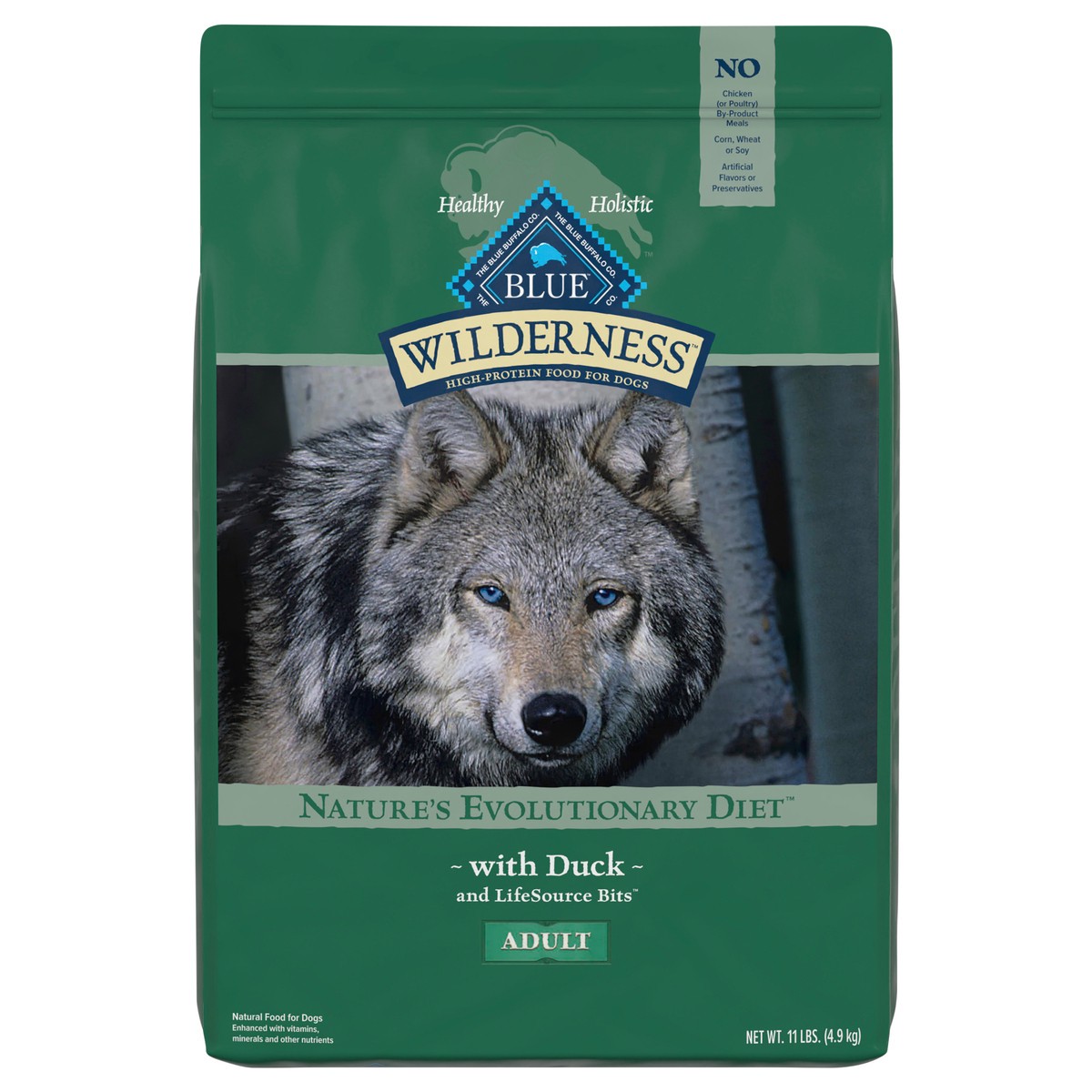 slide 10 of 10, Blue Buffalo Wilderness Grain Free with Duck Adult Dry Dog Food - 11lbs, 11 lb