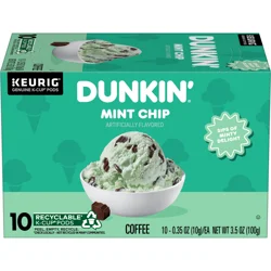 Dunkin' Dunkin’ Mint Chip Artificially Flavored, Dark Roast, Coffee, Keurig K-Cup Pods, 10 Count Box