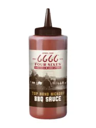 Four Sixes Top Hand Hickory BBQ Sauce 14 oz