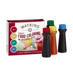 Watkins Assorted Food Coloring - 4 x 0.31 fl oz Bottles