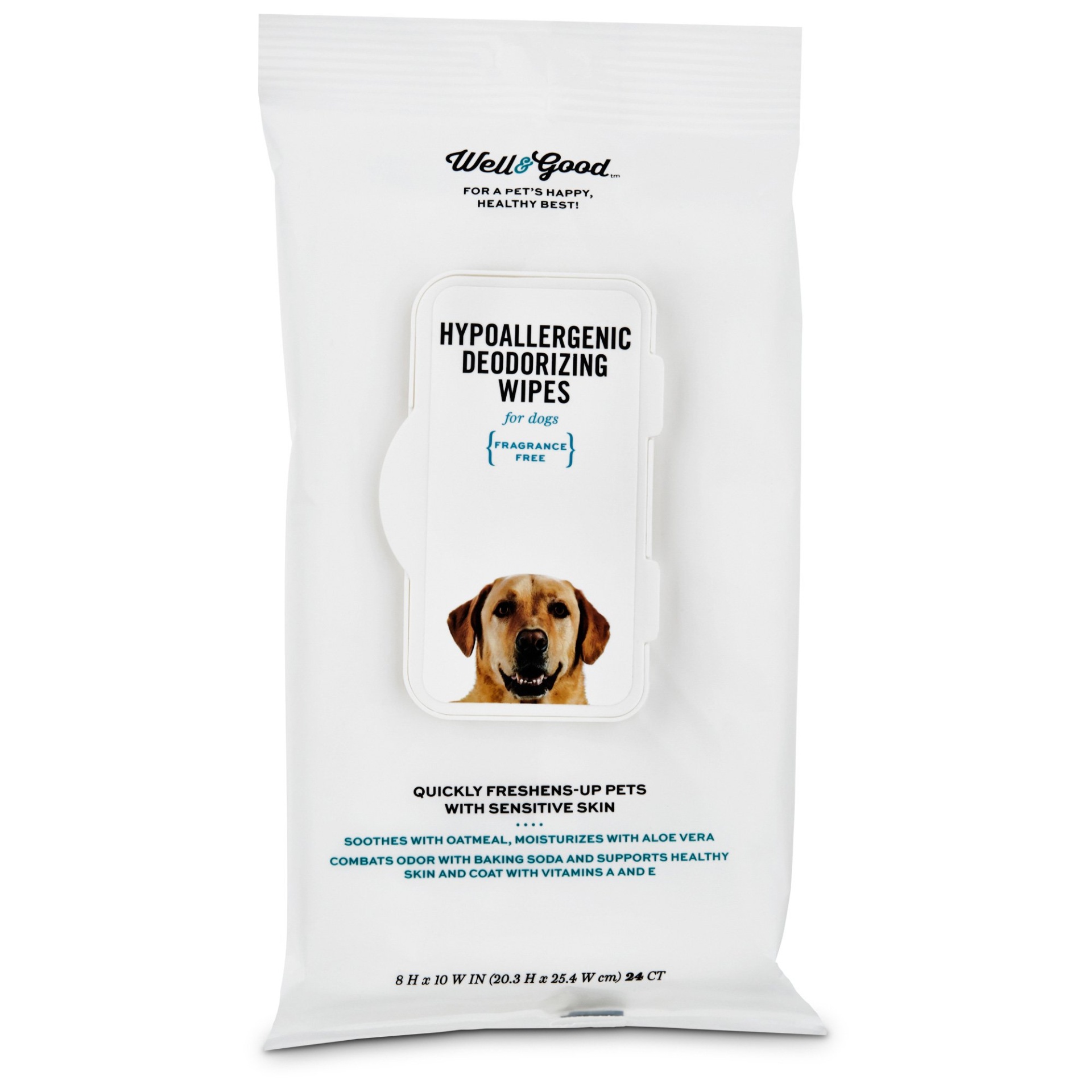 slide 1 of 1, Well & Good Hypoallergenic Deodorizing Dog Wipes, 100 ct