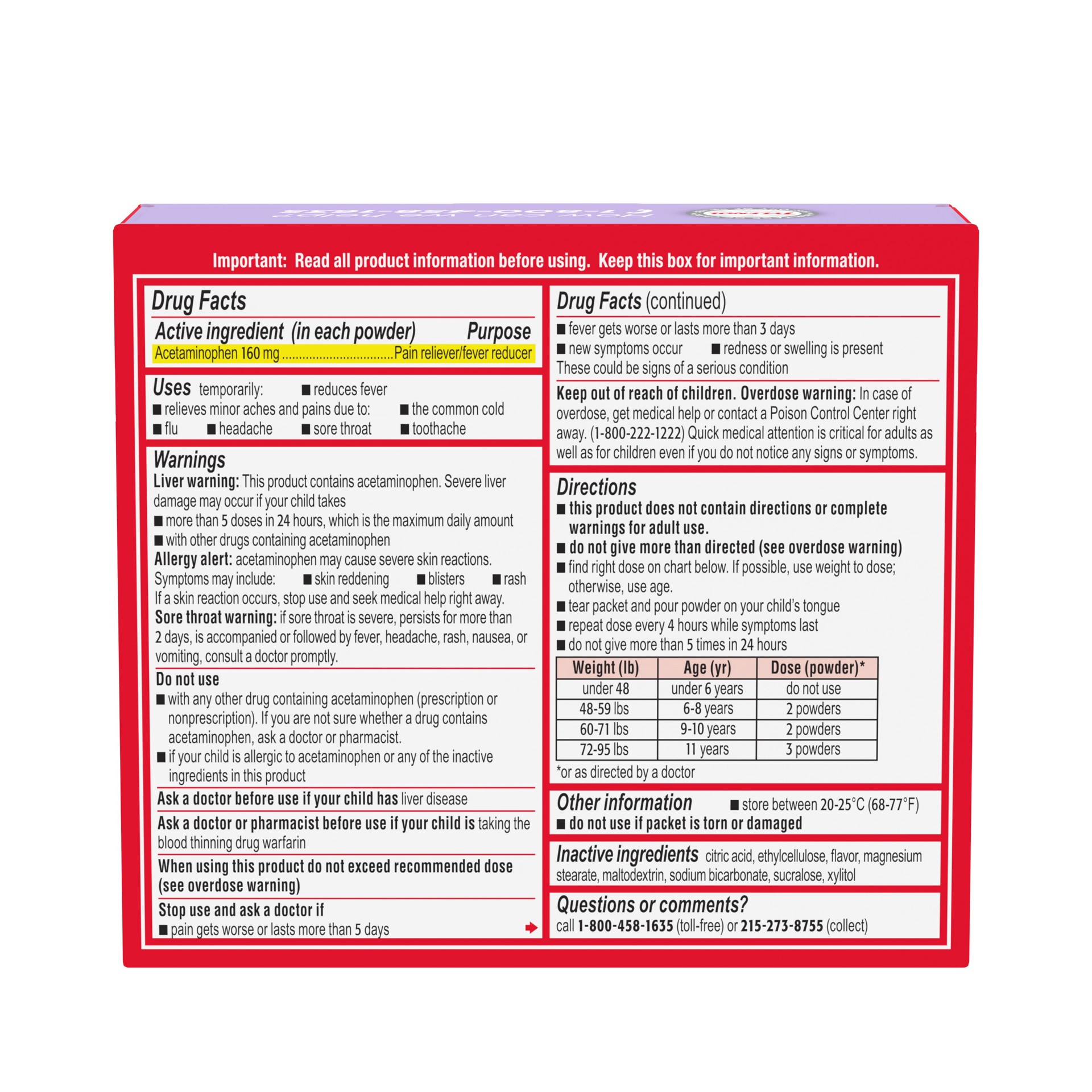 slide 8 of 9, Tylenol Childrens Dissolve Pack Pain Relief, 30 cnt