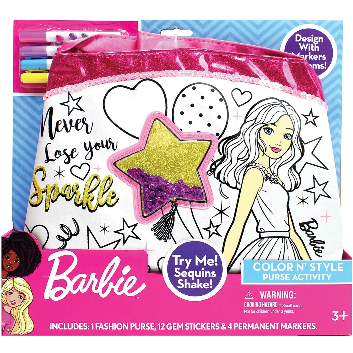 slide 1 of 1, Barbie Sequins Purse, 1 ct