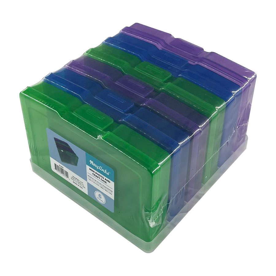 slide 1 of 1, Novelinks 4'' x 6'' Photo Storage With Holder - Blue, Green, & Purple, 6 ct