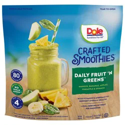 Dole Crafted Smoothies, Daily Fruit 'N Greens