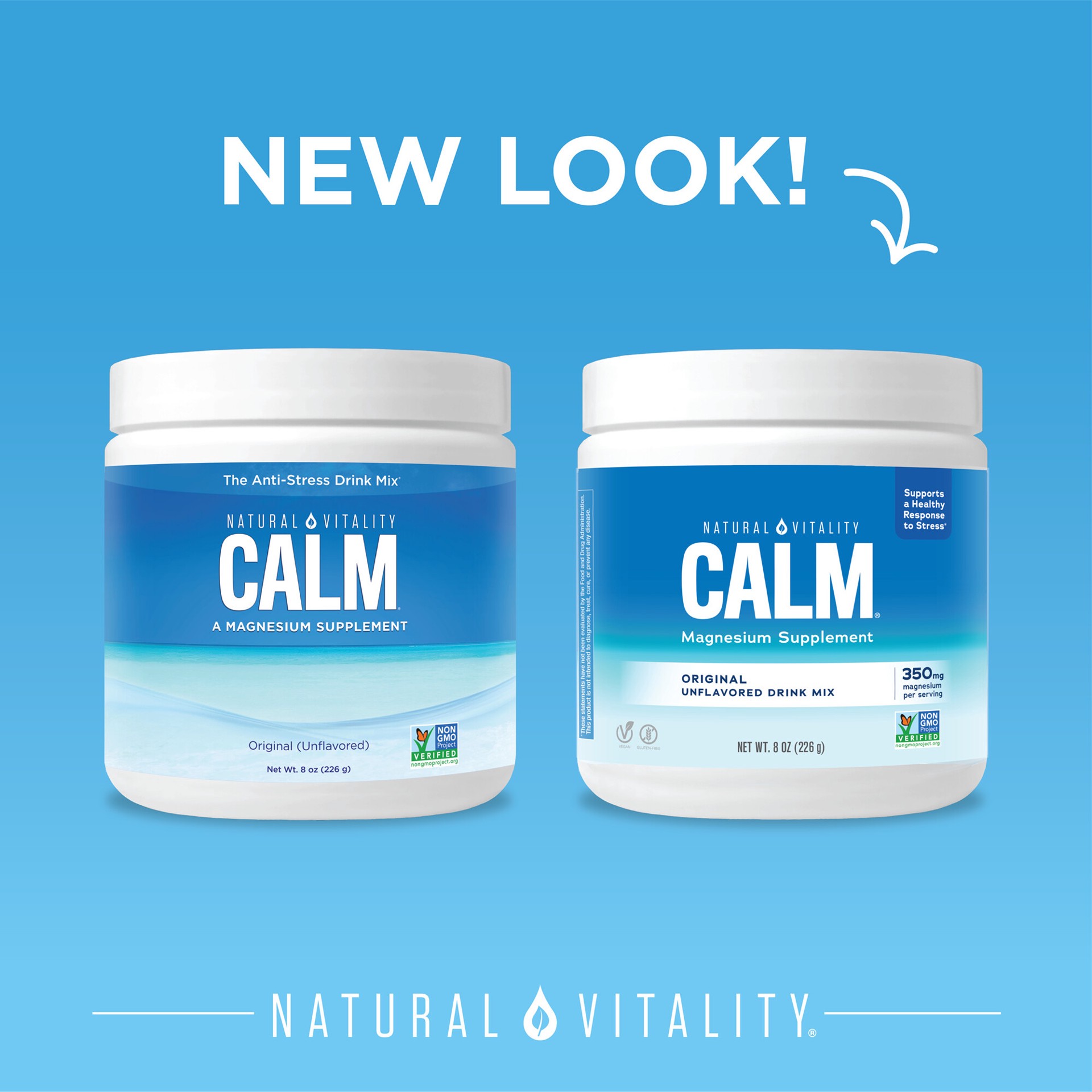 slide 4 of 5, Natural Vitality Calm Drink Mix Original Unflavored Magnesium Supplement 8 oz, 1 ct