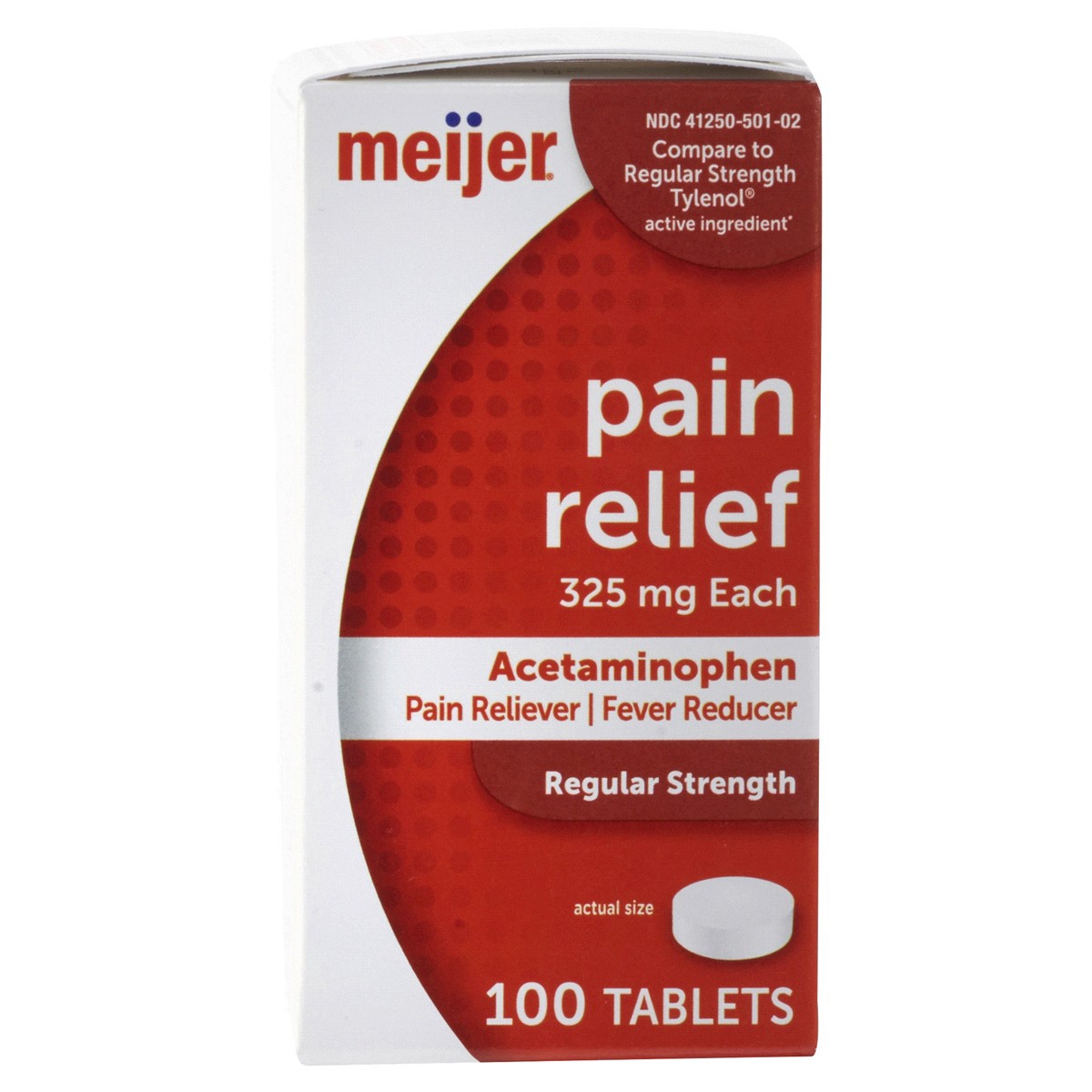 slide 1 of 13, Meijer Pain Relief Regular Strength Tablets, 100 ct