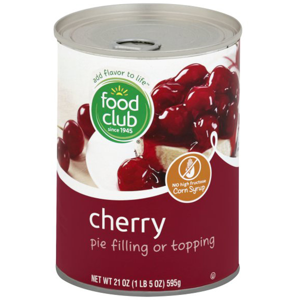 slide 1 of 1, Food Club Cherry Pie Filling Or Topping, 21 oz