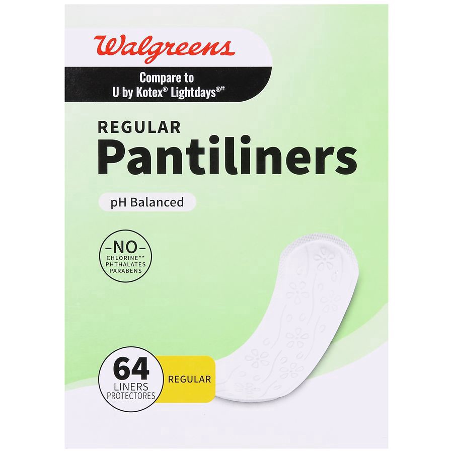 slide 2 of 5, Walgreens Regular Ph Balanced With Aloe Pantiliners, 64 ct