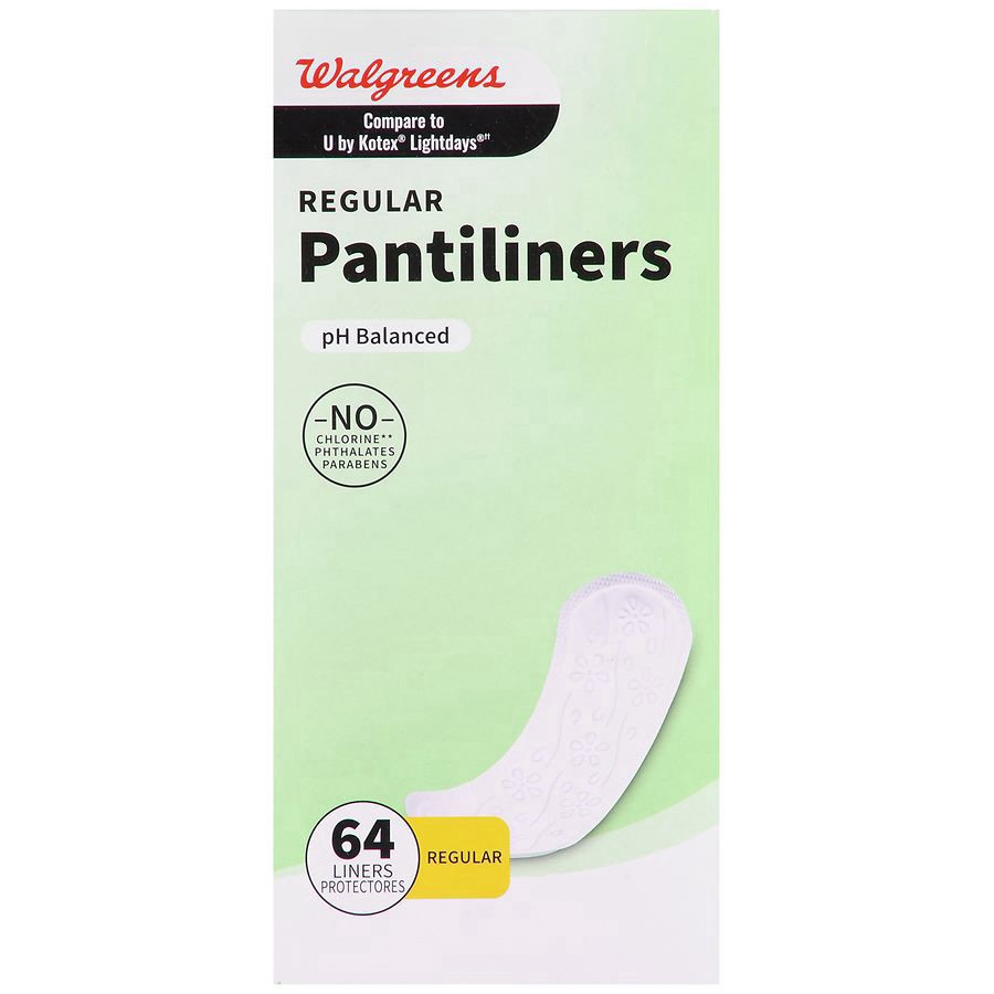 slide 4 of 5, Walgreens Regular Ph Balanced With Aloe Pantiliners, 64 ct