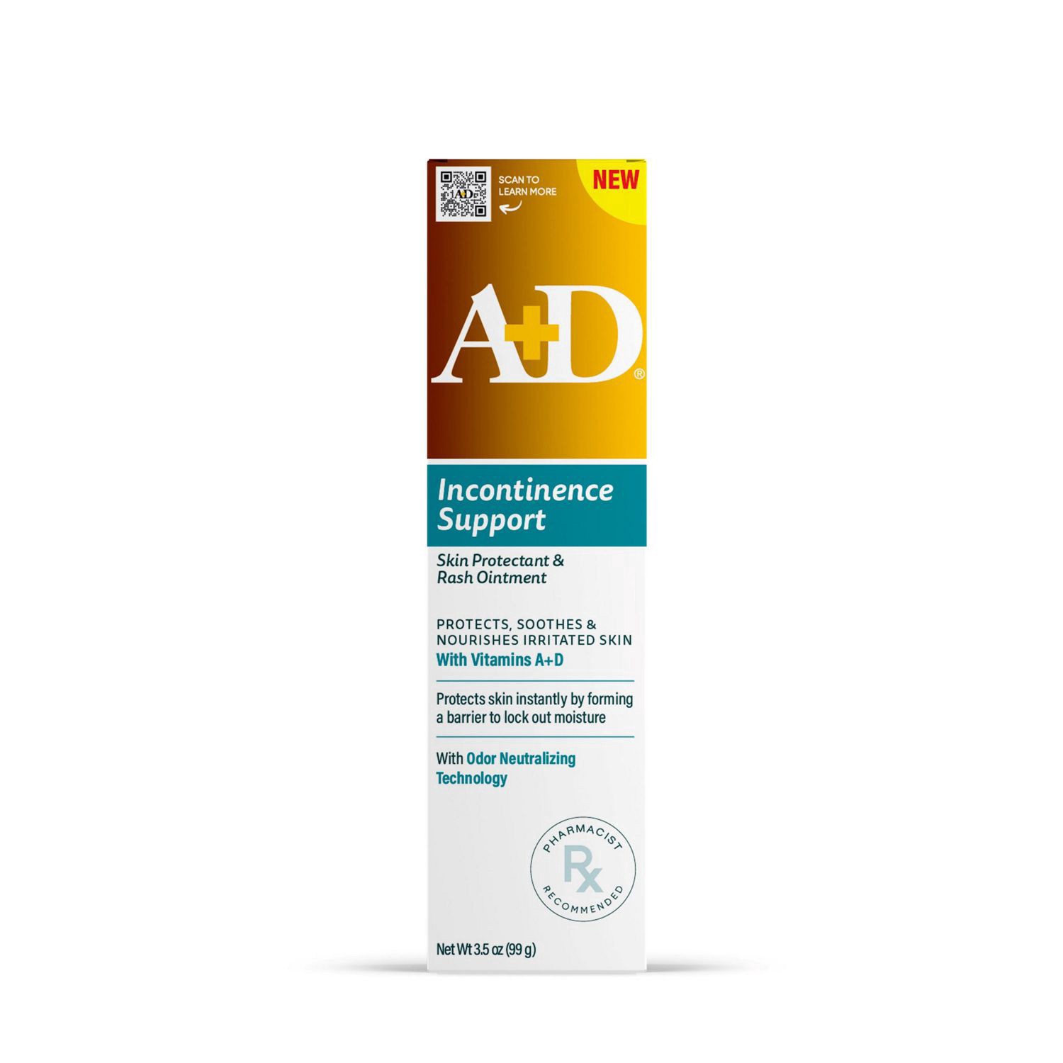 slide 1 of 1, A+D Incontinence Support Skin Protectant & Rash Ointment 3.5 oz, 3.5 oz