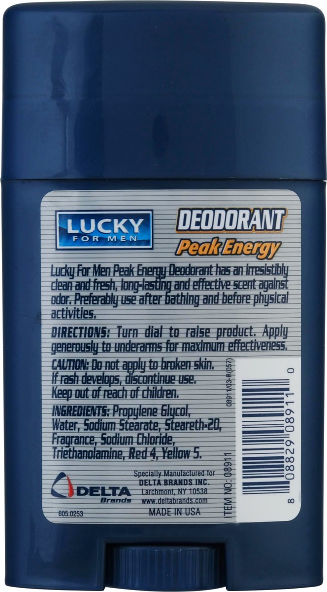 slide 9 of 9, Lucky For Men Peak Energy Maximum Strength Deodorant 2.25 oz, 2.25 oz