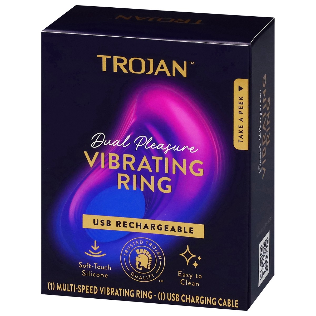slide 4 of 13, Trojan Dual Pleasure Vibrating Ring 1 ea, 1 ct
