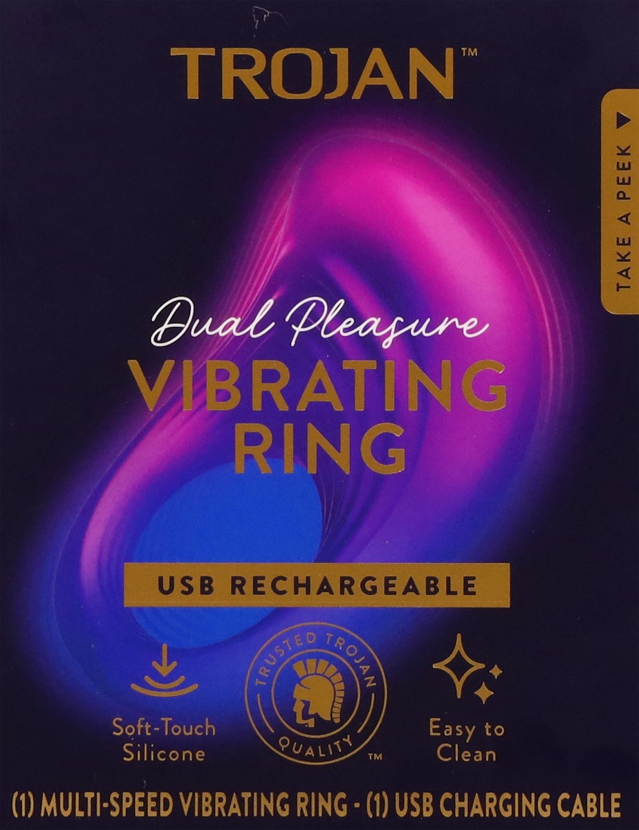 slide 3 of 13, Trojan Dual Pleasure Vibrating Ring 1 ea, 1 ct