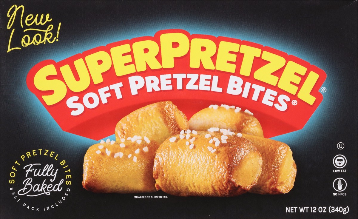 slide 6 of 9, SuperPretzel Soft Pretzel Bites, 12 oz