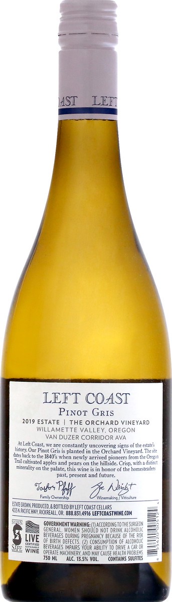 slide 2 of 10, Left Coast Willamette Valley Oregon The Orchard Pinot Gris 750 ml, 750 ml