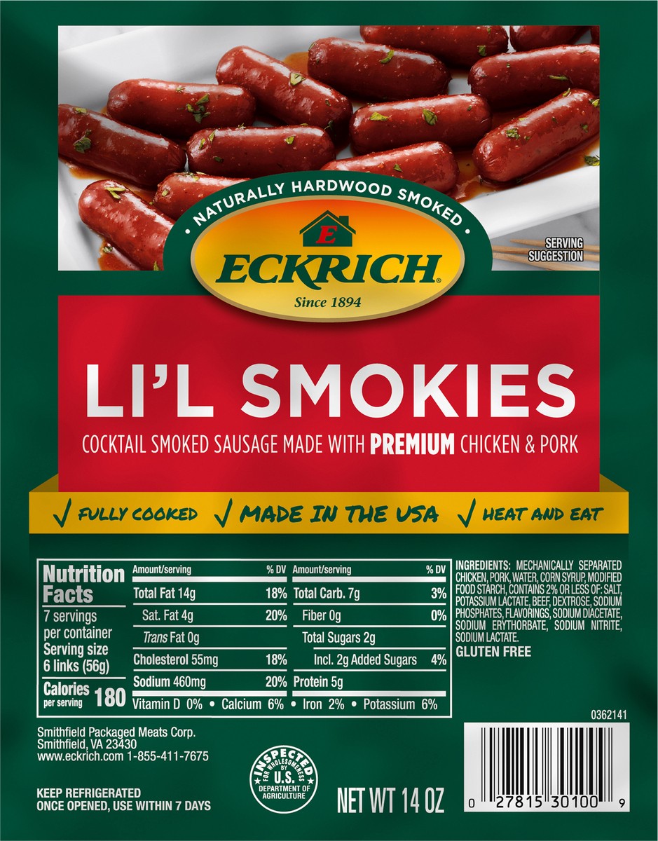 slide 2 of 4, Eckrich Smoked Sausage 14 oz, 14 oz