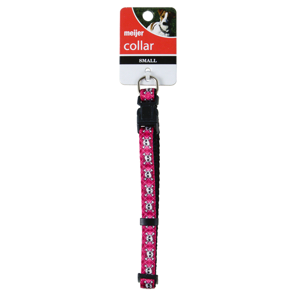 slide 1 of 1, Meijer Adjustable Dog Collar, Skull, Small, small