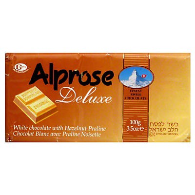 slide 1 of 1, Alprose White Chocolate Bar With Hazelnut Praline, 3.5 oz