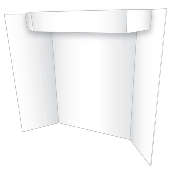 slide 3 of 3, Royal Brites Eco Brites Too Cool Tri-Fold Poster Board, 24 x 36, White/White, 36 in x 48 in