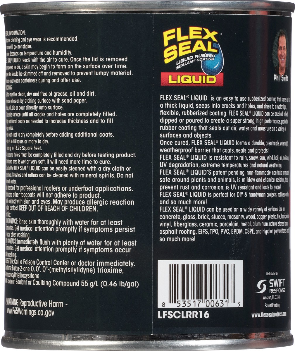 slide 5 of 12, Flex Seal Liquid Clear Liquid Rubber Sealant Coating 16 fl oz, 16 fl oz