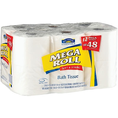 slide 1 of 1, Hill Country Essentials Mega Roll Soft & Strong Bath Tissue, 12 ct