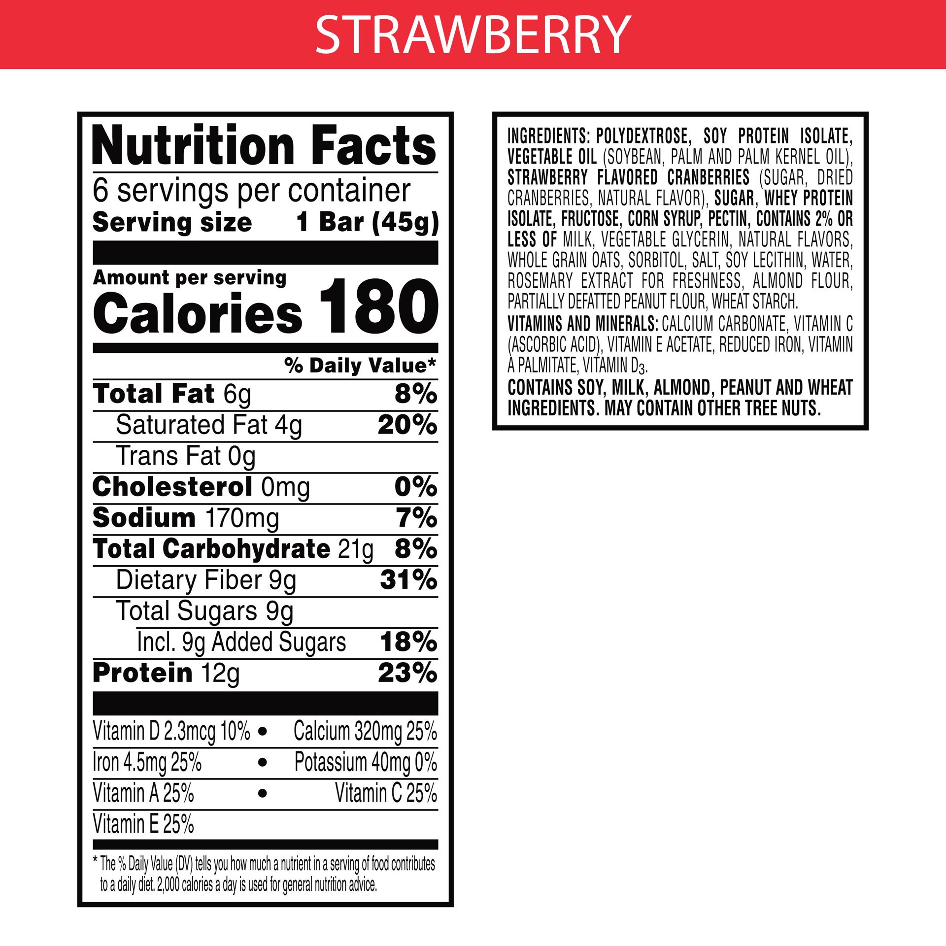 slide 5 of 5, Special K Kellogg's Special K Protein Meal Bars, Strawberry, 9.5 oz, 6 Count, 9.5 oz