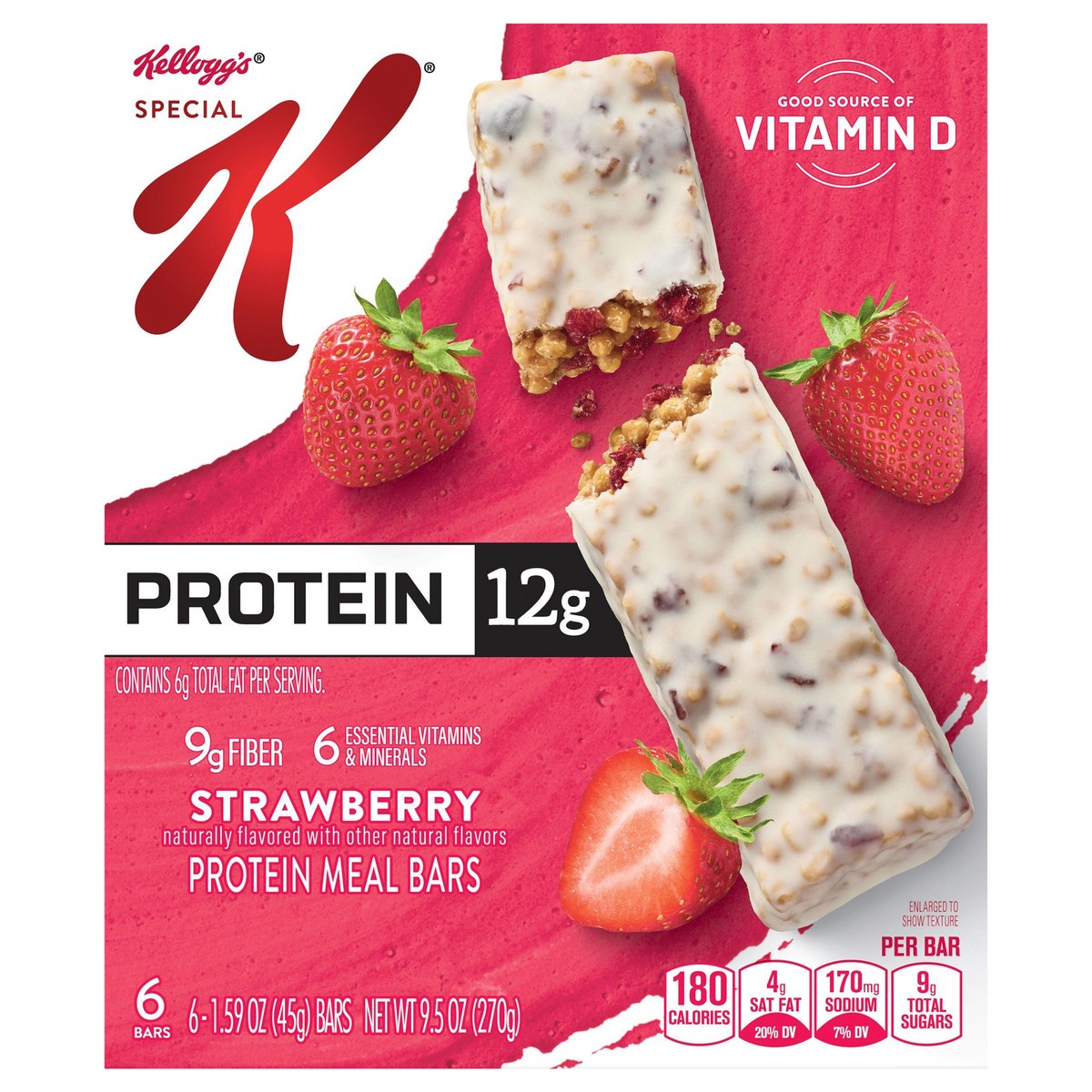 slide 1 of 5, Special K Kellogg's Special K Protein Meal Bars, Strawberry, 9.5 oz, 6 Count, 9.5 oz