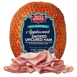 Dietz & Watson Ham Applewood Smoked Uncured - 0.50 Lb