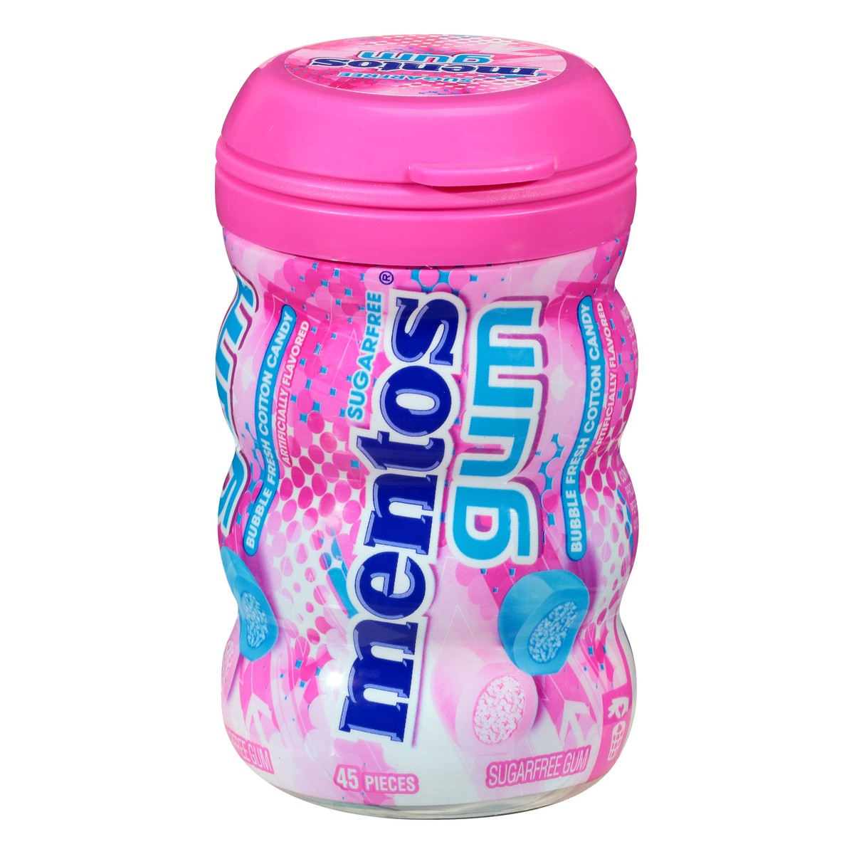 slide 2 of 9, Mentos Pure Fresh Sugarfree Bubble Fresh Cotton Candy Gum 45 ea, 45 ct