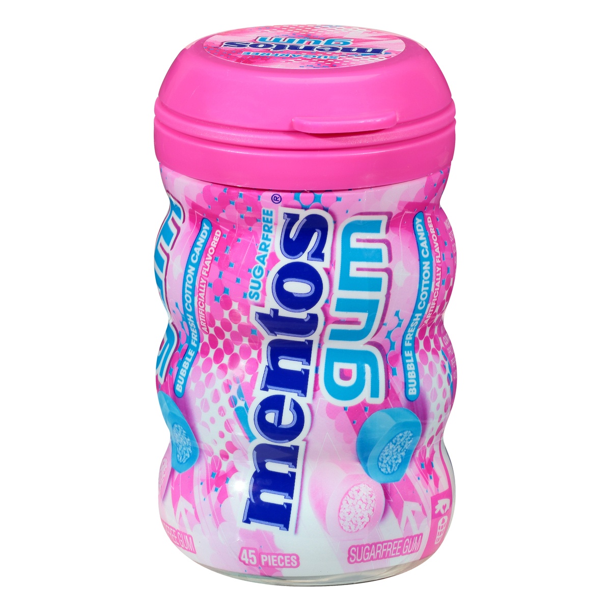 slide 2 of 10, Mentos Sugar-Free Bubble Fresh Cotton Candy Gum, 45 ct